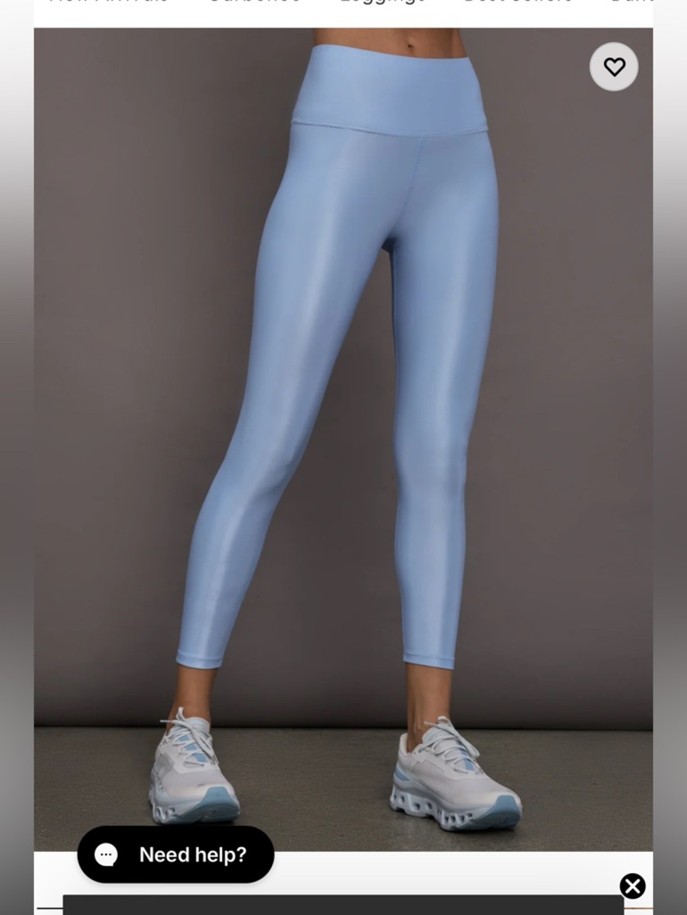 Carbone38 High Rise 7/8 Legging In Takara Shine Serenity XXS